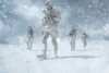 United States paratrooper airborne infantry in the desert snow storm. Poster Print by Oleg Zabielin/Stocktrek Images (17 - Item # VARPSTZAB101527M