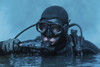 Frogman with complete diving gear and weapons in the water. Poster Print by Oleg Zabielin/Stocktrek Images - Item # VARPSTZAB102067M