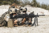 Members of U.S. Army Rangers machine gun crew during a fight in the desert. Poster Print by Oleg Zabielin/Stocktrek Imag - Item # VARPSTZAB102246M