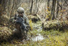 Norwegian Rapid reaction special forces FSK soldier kneeling in the swamp. Poster Print by Oleg Zabielin/Stocktrek Image - Item # VARPSTZAB102404M