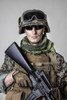 Studio shot of U.S. Marine in uniform, equipped with rifle. Poster Print by Oleg Zabielin/Stocktrek Images - Item # VARPSTZAB103113M