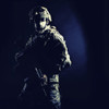 Infantry rifleman standing with weapon in darkness. Poster Print by Oleg Zabielin/Stocktrek Images - Item # VARPSTZAB103197M