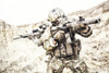 Commandos searching and attacking enemy in desert. Poster Print by Oleg Zabielin/Stocktrek Images - Item # VARPSTZAB103221M