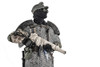 Post apocalyptic soldier wearing handmade armor, aiming submachine gun. Poster Print by Oleg Zabielin/Stocktrek Images ( - Item # VARPSTZAB103297M