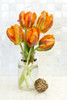 Orange tulips in a decorative vase against a white background Poster Print by Lorna Rande / Design Pics - Item # VARDPI12538236