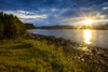 Sun going down on the Yukon River in summer; Alaska, United States of America Poster Print by Amber Johnson / Design Pics - Item # VARDPI12555380