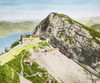 View Of Pilatus Kulm In Switzerland. A Hand Coloured Monochrome Magic Lantern Slide Poster Print by John Short / Design Pics - Item # VARDPI12327105