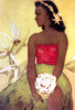 C.1940 Hula Dancer Holds Ipu In Hand, Bird Of Paradise Background, John Kelly Poster Print by Hawaiian Legacy Archive / Design Pics - Item # VARDPI1997245