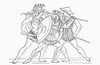 Hellenic warriors.  From Ward and Lock's Illustrated History of the World, published c.1882. Poster Print by Ken Welsh / Design Pics - Item # VARDPI12512914