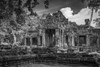 Monochrome facade of Preah Khan in trees, Angkor Wat; Siem Reap, Siem Reap Province, Cambodia Poster Print by Nick Dale / Design Pics - Item # VARDPI12545276