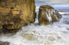 Incoming tide splashing on rock on Northeast England coast; Whitburn, Tyne and Wear, England Poster Print by Philip Payne / Design Pics - Item # VARDPI12331500