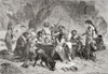 Men and women eating and drinking during the Bronze Age.  From L'Homme Primitif, published 1870. Poster Print by Ken Welsh / Design Pics - Item # VARDPI12333068