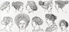 Numbers 1-8 Greek hairstyles. Numbers 9 and 10 Roman hairstyles.  From Meyers Lexicon, published 1927. Poster Print by Ken Welsh / Design Pics - Item # VARDPI12332678