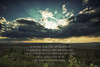 Image Of A Sunset Shining Through Dark Clouds Over A Green Landscape And Scripture From Isaiah 41:10 Poster Print by Tim Antoniuk / Design Pics - Item # VARDPI12290143