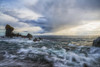 Waves crash against the shoreline of Djupalonssandur beach at sunset, Snaefellsness Peninsula; Iceland Poster Print by Robert Postma / Design Pics - Item # VARDPI12546853