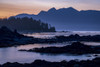 Dusk falls over Vancouver Island viewed from an islet in Nuchatlitz Provincial Park; British Columbia, Canada Poster Print by Ron Watts / Design Pics - Item # VARDPI12540956