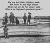 Vintage black and white image of children standing and playing on a boat on the beach with a Christian Faith question Poster Print by John Short / Design Pics - Item # VARDPI12362188