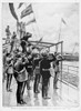 The Graphic Newspaper/Naval review 1897, Officers of the colonial troops on board the S.S> Dunera saluting the ROyal Yacht Poster Print by John Short / Design Pics - Item # VARDPI12515995