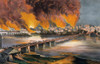 The Evacuation Fire in Richmond, Virginia, America, April 2, 1865, during the American Civil War.  After a Currier and Ives lithograph. Poster Print by Ken Welsh / Design Pics - Item # VARDPI12332583