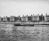 Magic Lantern slide circa 1900 views of London, England in Victorian times.St Thomas Hospital view across the Thames as a pleasure steamer passes. Poster Print by John Short / Design Pics - Item # VARDPI12388575