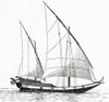 A Traditional Arabic Sailing Vessel Called A Baghlah, Bagala Or Baggala, A Large Deep-Sea Dhow.  From Enciclopedia Ilustrada Segui, Published C. 1900 Poster Print by Ken Welsh / Design Pics - Item # VARDPI12323501