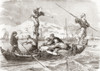 Fishermen using harpoons to catch swordfish on the coast of Sicily in the 19th century. From Album-Evenement, Prime du Journal L'Evenement, published 1865. Poster Print by Ken Welsh / Design Pics - Item # VARDPI12332604