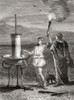 The Ancient Greek Hydraulic Semaphore System Being Used By Aeneas To Send A Message, 4th Century B.c.   From Les Merveilles De La Science, Published C.1870 Poster Print by Ken Welsh / Design Pics - Item # VARDPI12289692