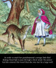 Coloured page of an illustration and storyline in a child's storybook, Little Red Riding Hood, where the Big Bad Wolf meets Little Red Riding Hood on the path Poster Print by John Short / Design Pics - Item # VARDPI12516109