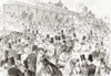 The Longchamp Racecourse ( Hippodrome de Longchamp), Route des Tribunes, Bois de Boulogne, Paris, France in the 19th century.  From L'Univers Illustre published 1867. Poster Print by Ken Welsh / Design Pics - Item # VARDPI12332717