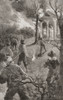 The Burning Jamestown Colony Virginia America During Bacon's Rebellion An Armed Rebellion 1676 Virginia Settlers Led Nathaniel Bacon Against Rule Governor William Berkeley From History Our Country Published 1899 Ken Welsh # VARDPI12290465