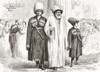 Imam Shamil also spelled Shamyl Schamil Schamyl Shameel 1797 1871 Avar political religious leader Muslim tribes Northern Caucasus Seen here his sons court Saint Petersburg Russia 19th century L'Univers Illustre published 1867 # VARDPI12332671