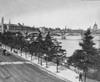 Magic Lantern slide circa 1900 views of London England in Victorian timesVictoria Embankment and Waterloo Bridge people strollling along the embankment with horse and carriage on the road Poster by John Short / Design Pics - Item # VARDPI12388586