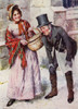 Trotty Veck And His Daughter Meg Illustration Harold Copping From A 1020's Edition Trotty Veck And Oliver Twist Book Contains Charles Dickens Stories Retold Children Dickens' Granddaughter Mary Angela Dickens And Others Ken Welsh # VARDPI12310255