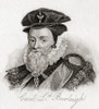 William Cecil 1st Baron Burghley Sometimes Spelt Burleigh 1520 1598 English Statesman Chief Advisor Queen Elizabeth I Most Her Reign Twice Secretary State Lord High Treasurer Crabb's Historical Dictionary Published 1825 Ken Welsh # VARDPI12310217