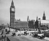 Magic Lantern slide circa 1900 views of London England in Victorian times The Houses of Parliment looking to Westminster bridge Horses and carriages with people going to and from work Poster Print by John Short / Design Pics - Item # VARDPI12388557