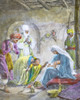 A Hand Coloured Magic Lantern Slide Circa 1900 Series Life Jesus Nazareth Gifts Magi  Three Wise Men and Entering House They Found Child Mary His Mother Falling Down They Worshipped Him Opening Their Treasures They Offered Him Gifts Gold Frankincense