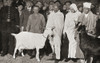 Mahatma Gandhi Arrives London England 1931 His Disciple Madeleine Slade His Two Goats Mohandas Karamchand Gandhi 1869 1948 Leader Indian Independence Movement British-Ruled India Madeleine Slade Aka Mirabehn 1892 1982 British Woman Who Left Her Home