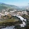 Magic Lantern slide circa 1900 hand coloured created 1887 A tour North Wales Llangollen Valley Barber's HillThis fine view is obtained climbing hill seen last view Here we get idea extent valley which has long been celebrated its peaceful beauty ; i