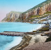 Magic Lantern slide circa 1900 hand coloured Titled Cities places interest Mediterranean 34- ISLAND CAPRI SEA beautiful little island Capri lies off Sorrento Bay Naples is one chief excursions that city It first became a place retirement under Tiberi