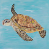 Turtle in the Blue Sea II Poster Print by Julie DeRice - Item # VARPDX12491BB
