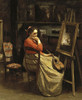 Corots Studio, Young Woman With a Mandolin Poster Print by Jean-Baptiste-Camille Corot - Item # VARPDX277118