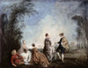 An Embarrassing Proposition Poster Print by Jean-Antoine Watteau - Item # VARPDX281488