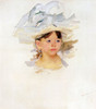 Sketch Of Mary Ellen In A Big Blue Hat Poster Print by Mary Cassatt - Item # VARPDX372712