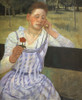 Woman With A Red Zinnia 1891 Poster Print by Mary Cassatt - Item # VARPDX372757