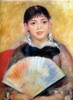Girl With Fan Poster Print by Pierre-Auguste Renoir - Item # VARPDX374136