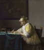 Writing Lady In Yellow Jacket Poster Print by Johannes Vermeer - Item # VARPDX374718