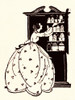 Homemaker Pulls China From Vitrine Poster Print by Maxfield Parrish - Item # VARPDX394489