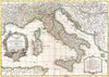 Map of Italy, 1770 Poster Print by Janvier Robert - Item # VARPDX3MP4991
