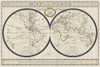 Torkingtons World Map with Indigo Poster Print by Sue Schlabach - Item # VARPDX44845