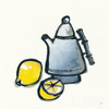 Tea and Lemons Navy Poster Print by Chris Paschke - Item # VARPDX46147